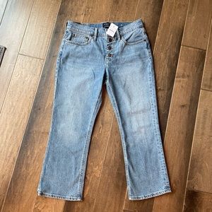 J. Crew Mid-Rise Flare Crop Jeans